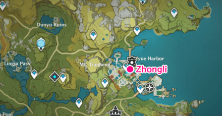 Genshin - Zhongli Location 7 Map
