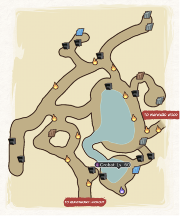 Wayward Cave Items Map