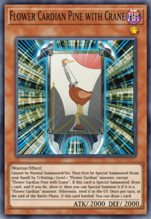 Flower Cardian Pine With Crane