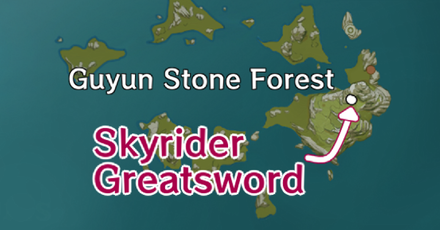 Genshin - Skyrider Greatsword Location in Guyun Stone Forest