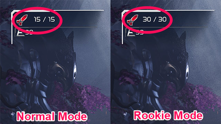 Missiles Normal vs Rookie Mode