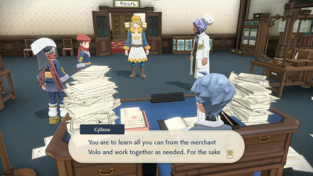 Akari, Rei, Volo, Professor Laventon, and Captain Cyllene.png