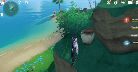 Genshin - Violet Court Pot Locations - 5 Behind Some Bushes