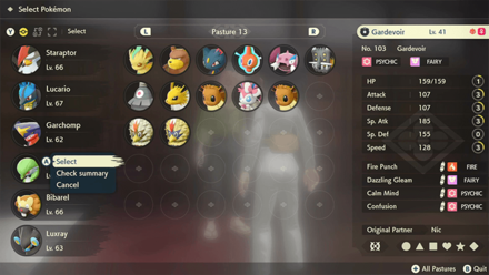 Pokemon Legends Arceus - Select a Pokemon