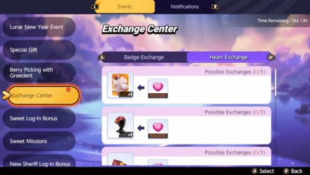 Pokemon UNITE - Heart Exchange Screen