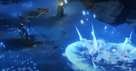 Genshin - Shadowy Husk Line Defender unleashing an AoE Attack