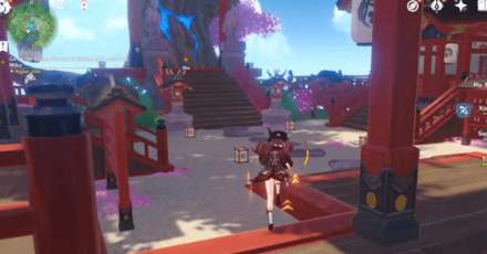 Genshin - Radiant Sakura - Talk to Yae Miko in the Grand Narukami Shrine