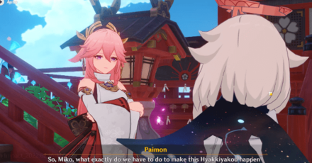 Genshin - Yae Miko Story Quest Banquet of Parting - 1 Grand Narukami Shrine