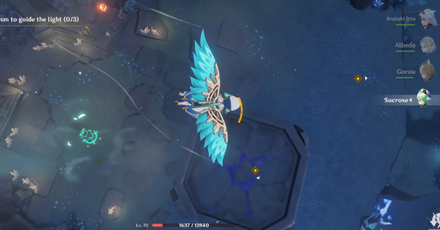 Genshin - Three Realms Aftermath - Evernight Temple - 2 Glide to the Platform