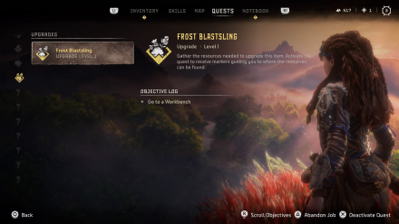 Abandon Job in Quests menu