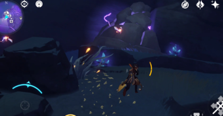 Genshin - Light Realm Core Evernight Temple Seelie - Seelie under an Electro Rock Pile