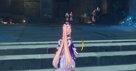 Genshin - Three Realms Gateway Offering The Eve - Head upstairs to the makeshift camp