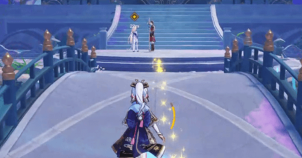 Genshin - Three Realms Gateway Offering The Eve - Go to the Sangonomiya Shrine and talk to Kokomi