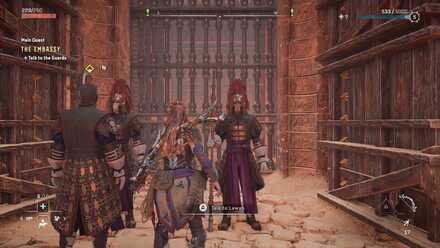 Horizon Forbidden West - The Embassy - Talk to the Guards