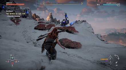 Horizon Forbidden West - Flying Mount - Sneaking up to Sunwing.jpg