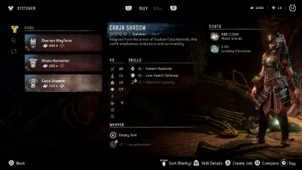 Best Armor (Outfits) Carja Shadow