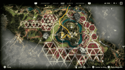 Horizon Forbidden West - The Oldgrowth Map