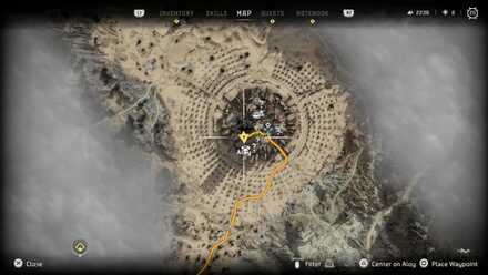 The Wound in the Sand Map Location