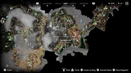 Cauldron MU Map Location