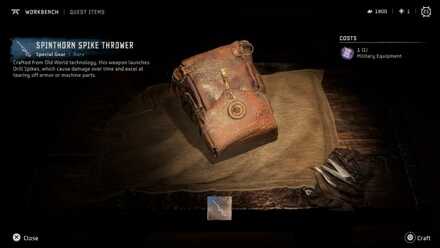 Craft a Weapon in the Workbench