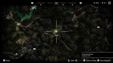 Horizon Forbidden West Salvage Contractor the Raintrace Map Zoom