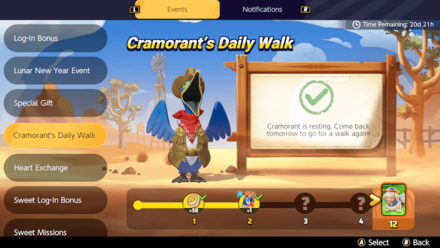 Pokemon UNITE - Cramorants Daily Walk Finished Missions