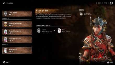Mark of War Horizon Forbidden West Facepaint