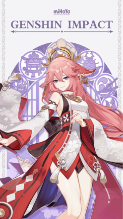 Genshin Impact - Long Banner - Yae Miko