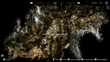 Horizon Forbidden West - Chainscrape Melee Pit Zoomed Out Map.png