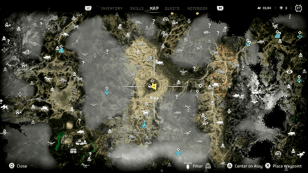 Horizon Forbidden West - Scalding Spear Zoomed Out Map.png
