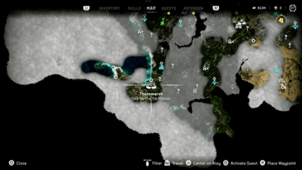 Horizon Forbidden Dawn - Thornmarsh Zoomed Out Map.png