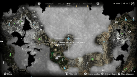 Shining Wastes North Location