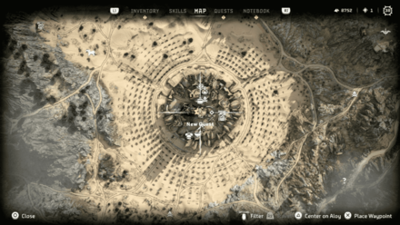 Horizon Forbidden West - Burden of Command Map