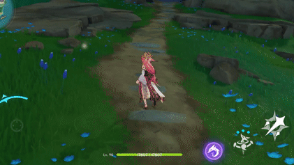 Genshin - Yae Elemental Skill Moving Forward