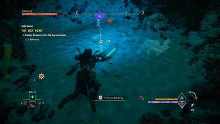 Dive to find the Sensor and Batteries