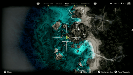 Horizon Forbidden West - Tides of Justice Map