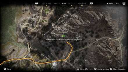 The Memorial Grove Collectibles Horizon Forbidden West Map