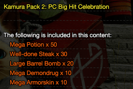 MH Rise - Kamura Pack 2 PC Big Hit Celebration