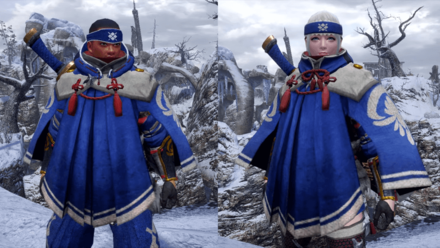 MH Rise - Kamura Cloak Garb, Kamura Cloak Braces Hunter layered armor