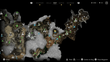 Carja Blazon Zoomed Out Map Location