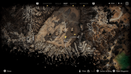 Oseram Forester Zoomed In Map Location