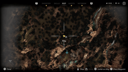 Carja Blazon Zoomed In Map Location