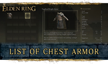 Elden Ring - List of Chest Armor