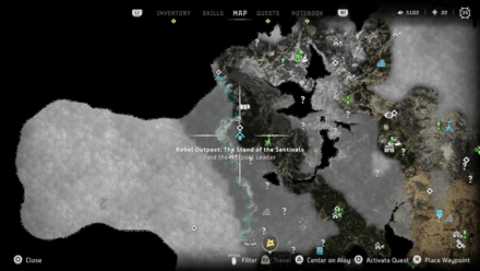 The Stand of the Sentinels Location