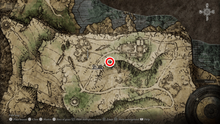 Elden Ring - Larval Tear Village of the Albinaurics Map Location