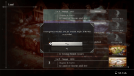 Triangle Strategy - Overwriting Quicksave Files