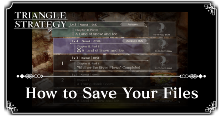 Triangle Strategy - How to Save Your Files