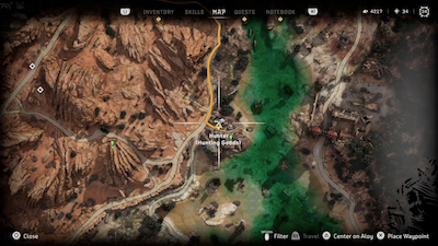 Carja Camp Hunting Goods Map Location