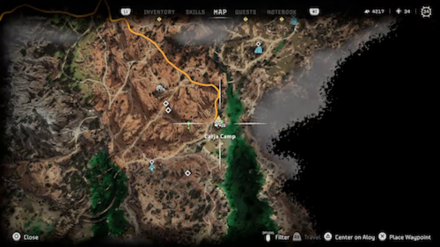 Carja Camp Hunting Goods Map Location