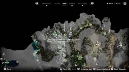 Sheerside Mountains Hunting Goods Map Location